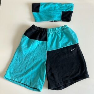 Frankie Collective Vintage Rework Nike Patchwork Sweatshort Set (Small)